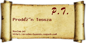 Prodán Tessza névjegykártya